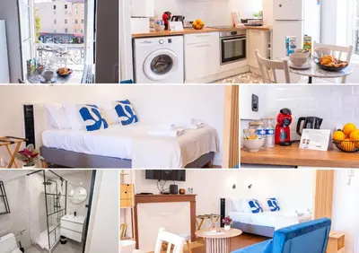 Cuisine ou kitchenette dans l'établissement Le Ptit St Pierre - Studio en Hyper Centre