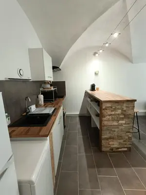 Cuisine ou kitchenette dans l'établissement JUR'Atypique