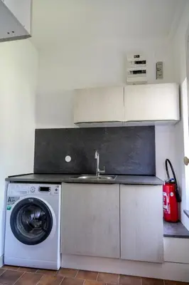 Cuisine ou kitchenette dans l'établissement Gîte des Pommiers