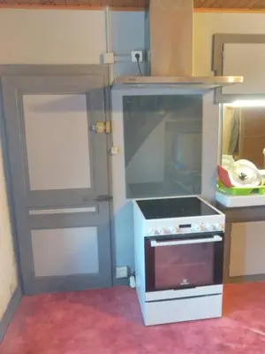 Cuisine ou kitchenette dans l'établissement F2 appartement de campagne