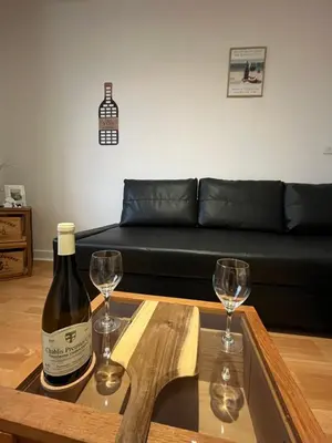 Coin salon dans l'établissement Studio Manuia Climatisé au centre ville