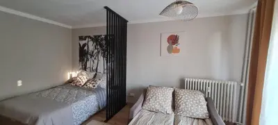Un ou plusieurs lits dans un hébergement de l'établissement Studio proche centre-ville
