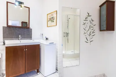 Salle de bains dans l'établissement Le Pasteur