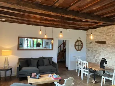 Coin salon dans l'établissement 4 bedroom family home