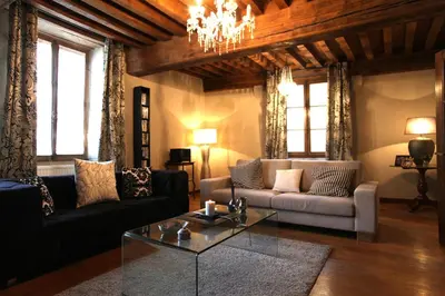 Coin salon dans l'établissement La Berjotine - Maison d'hôtes
