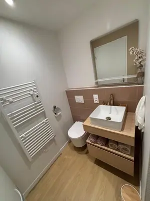 Salle de bains dans l'établissement Charmant studio au cœur de Dole