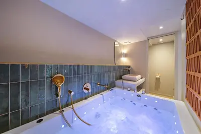 Salle de bains dans l'établissement Pavillon 15 Darcy - Appart-suites urbaines & design