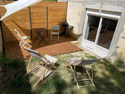 Terrasse ou espace extérieur de l'établissement Dans les Etoiles