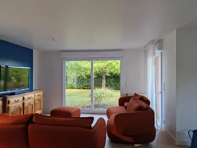 Coin salon dans l'établissement maison à la campagne