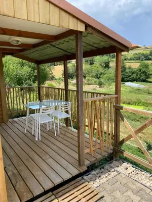 Balcon ou terrasse dans l'établissement Chalet Iris