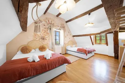 Un ou plusieurs lits dans un hébergement de l'établissement Villa Corpeau Montrachet