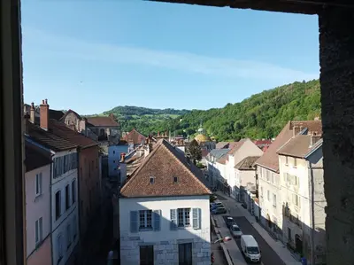 Vue générale sur la montagne ou vue sur la montagne depuis l'appartement