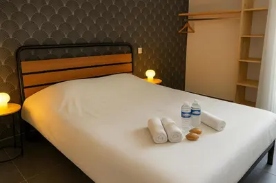 Un ou plusieurs lits dans un hébergement de l'établissement Le Raffiné Central Chic Spacieux