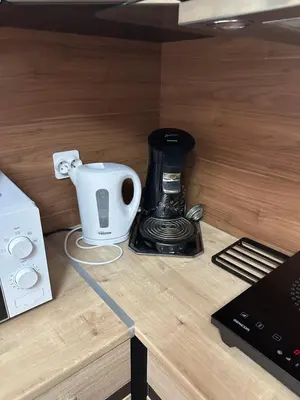 Cuisine ou kitchenette dans l'établissement Studio