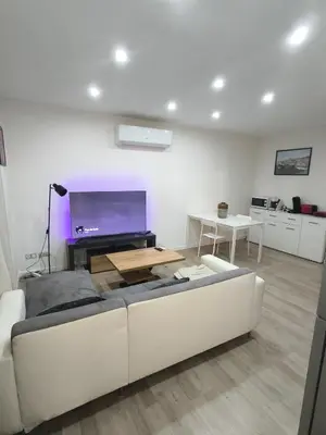 Télévision ou salle de divertissement dans l'établissement Appartement fonctionnel