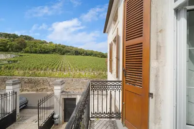 Balcon ou terrasse dans l'établissement Burgundian house near vines and Beaune