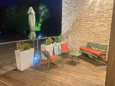 Balcon ou terrasse dans l'établissement Maison Coucou gite 2,4 pers
