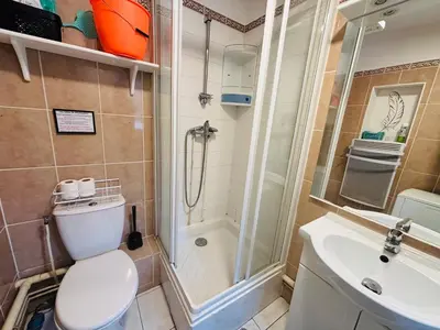 Salle de bains dans l'établissement Le petit studio - 1 chambre - Proche Gare TGV et RCEA