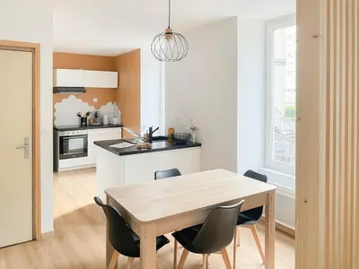 Cuisine ou kitchenette dans l'établissement Cocon design centre ville proche gare