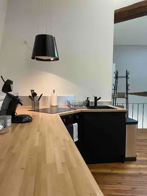 Cuisine ou kitchenette dans l'établissement LOFT DU 3ème