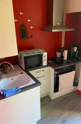 Cuisine ou kitchenette dans l'établissement Logement au coeur de la ville