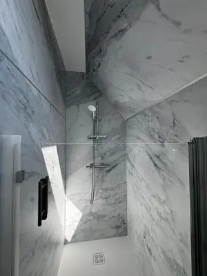 Salle de bains dans l'établissement Au pré des pierres