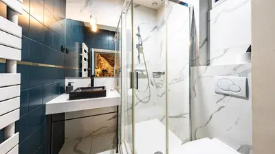Salle de bains dans l'établissement Appart au coeur de Dijon