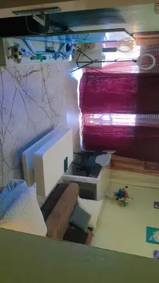 Coin salon dans l'établissement Joli appartement de 2 chambres au centre-ville