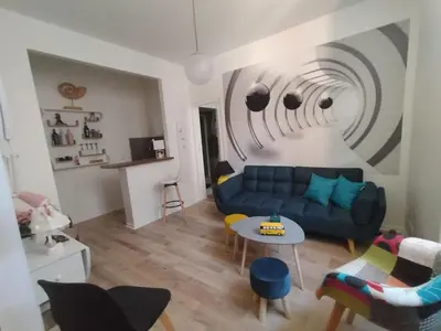 Coin salon dans l'établissement Appartement au cœur du centre ville 2 couchages