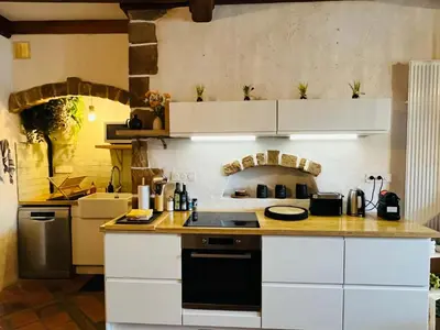 Cuisine ou kitchenette dans l'établissement Le Clos du Chaignot - Homillesime