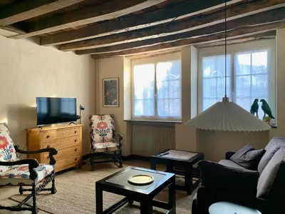 Télévision ou salle de divertissement dans l'établissement Maison au calme en Bourgogne - Jardin, Tennis & Vélo