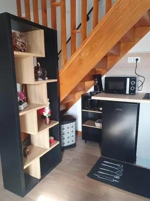 Cuisine ou kitchenette dans l'établissement Maison de campagne