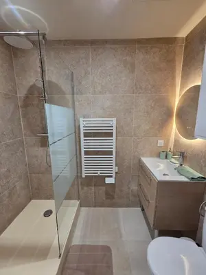 Salle de bains dans l'établissement Studio refait à neuf, proche gare et centre-ville