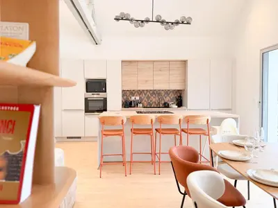 Cuisine ou kitchenette dans l'établissement Maison Nova
