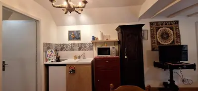 Cuisine ou kitchenette dans l'établissement Joli studio rénové, calme, centre ville, parking