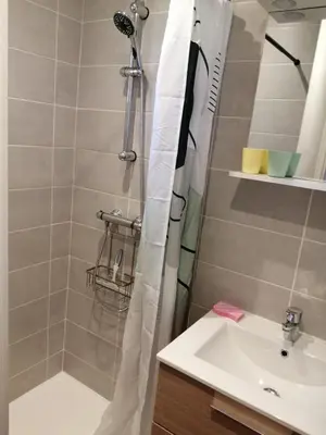 Salle de bains dans l'établissement Charmant gîte à 3km du Lac de Pannecière