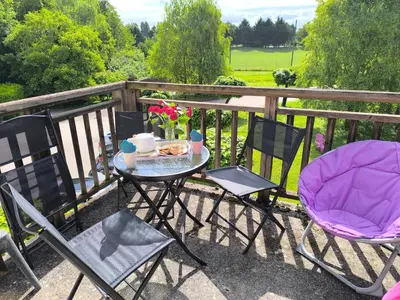 Balcon ou terrasse dans l'établissement Gîte Le 47