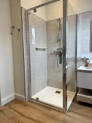 Salle de bains dans l'établissement Villa du Parc de Scey