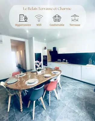 Plan de l'établissement Le Relais Terrace and Charm of Paray 10 personnes