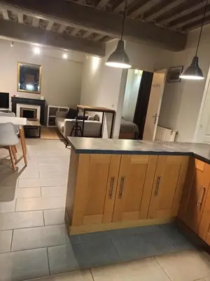 Cuisine ou kitchenette dans l'établissement Le Bourguignon - Proche centre ville et Tram
