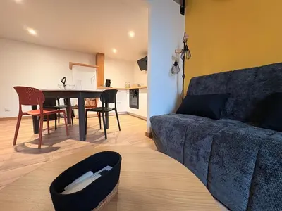 Coin salon dans l'établissement La Diligence - Logement climatisé au coeur de Dijon