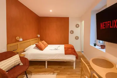 Un ou plusieurs lits dans un hébergement de l'établissement Le Bali Mâconnais Cozy - Station - 2 people