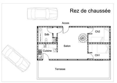 Plan de l'établissement Maison bois proche de l' A6