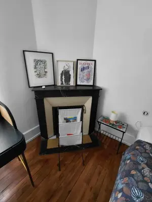 Coin salon dans l'établissement Appartement pour deux - charmant