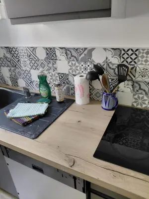 Cuisine ou kitchenette dans l'établissement Appartement pour deux - charmant