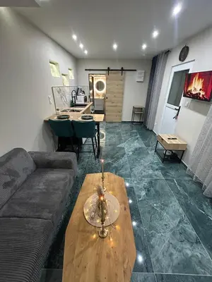 Cuisine ou kitchenette dans l'établissement Cocoon Hyper Center