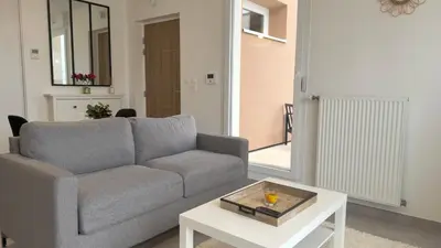 Coin salon dans l'établissement Le Mignon - T2 - 4 personnes - Combe Persil