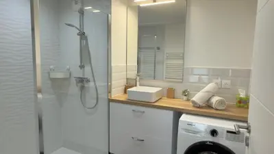 Salle de bains dans l'établissement Le Mignon - T2 - 4 personnes - Combe Persil
