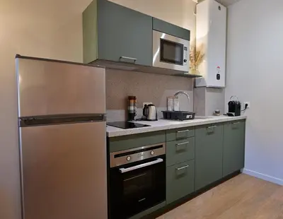 Cuisine ou kitchenette dans l'établissement Élégant studio à Tournus - logement moderne et bien situé - ROGER