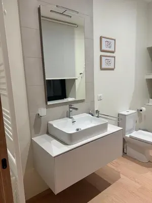 Salle de bains dans l'établissement Les Fenêtres du Parc